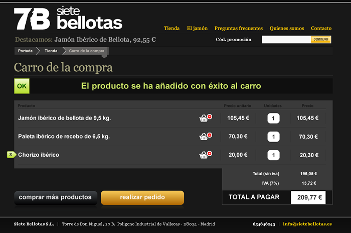 Proceso de compra en 7B